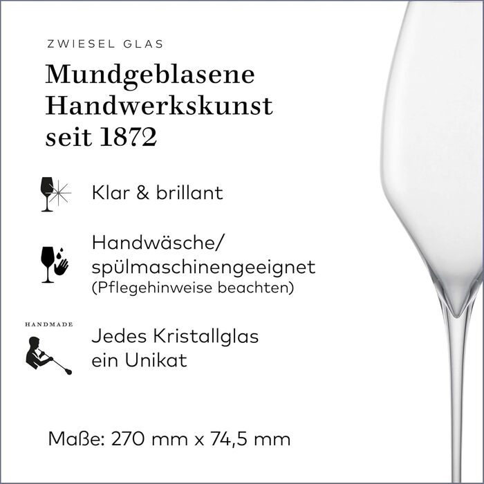 Шампанське склянка Zwiesel Glas Alloro (набір 2 шт), ручної роботи, з мусієвим точкою, склянка з кришталю Tritan® для ігристі вина (арт. 122175)