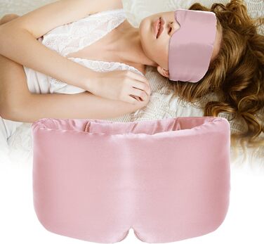 Шовкова маска для сну ATreebag для жінок і чоловіків, 100 приємна для шкіри шовкова маска для очей, велика нічна маска з регульованою липучкою будинку і в подорожі (світло-Сливова)