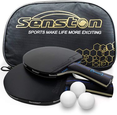 Набір для настільного тенісу Senston 2 ракетки і 3 м'ячі чорний