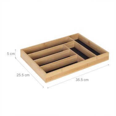 Скринька для столових приборів Relaxdays з бамбука