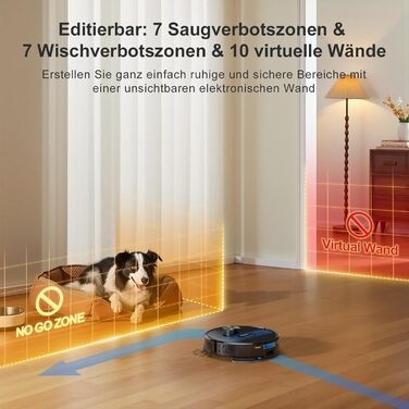 Робот-пилосос Lubluelu SL60 Pro 3-в-1 з док-станцією, Lasernavigation, APP управління, 4500Pa, для твердих поверхонь, килимів, шерсті тварин