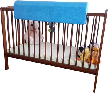 Захист для ліжечка дитячого бортик-подушка від випадання (120 см, блакитний)