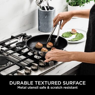 Набір сковорідок Ninja Foodi, нержавіюча сталь, 24 см/28 см, з антипригарним покриттям, індукційні, можна мити в посудомийній машині
