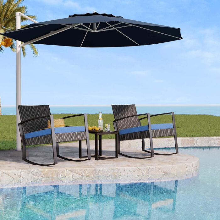 Набір меблів для саду Bealife: Lounge-набір для балкона на 2 особи, блакитний