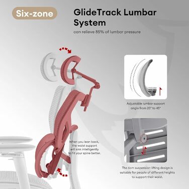 Офісний крісло MUSSO X700 з підтримкою попереку GlideTrack, 6D підлокітники, 4D підголівник, ковзне сидіння та підставка для ніг – інтелектуальний комфорт для роботи, навчання та геймінгу (світло-сірий)
