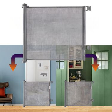 Захисна сітка для дверей, що висувається Relaxdays