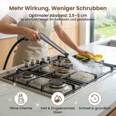 Портативний відпарювач 550 мл, 1500 Вт, з аксесуарами, для кухні, ванної, вікон, авто та оббивки (фіолетовий)