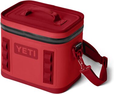 Чорний рюкзак-холодильник YETI Hopper Flip 8 (Rescue Red)