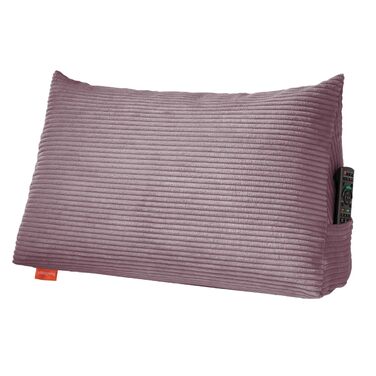 Подушка для спини в ліжко та на диван sleepling з вельвету, велика клиновидна подушка для читання та підтримки попереку з бічним кишенею, знімний чохол, 70x40x20 см, колір старе роже