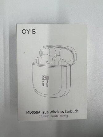 Навушники-вкладиші OYIB Bluetooth 5.3, HiFi, ENC Micro, сенсорні, світлодіодні, 25H, водонепроникні IPX7, модель 2023 року