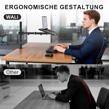 Підставка для ноутбука WALI на стіл - ергономічна, для 17