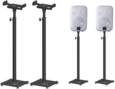 Підставка для колонок з металу, 2 шт. - регульована висота, з кабелепроводом, чорний колір, модель BS16B