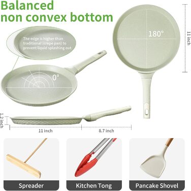 Сковорода для крепів DYGG Induktion 28 см з антипригарним покриттям Granit - для млинців, панкейків, доса