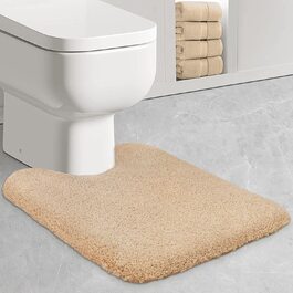 Килимок для унітазу з вирізом, нековзний килимок для унітазу з високим ворсом, 50*60 см, м'який килимок для ванної з мікрофібри, Килимки для ванної кімнати, машини для виготовлення килимків