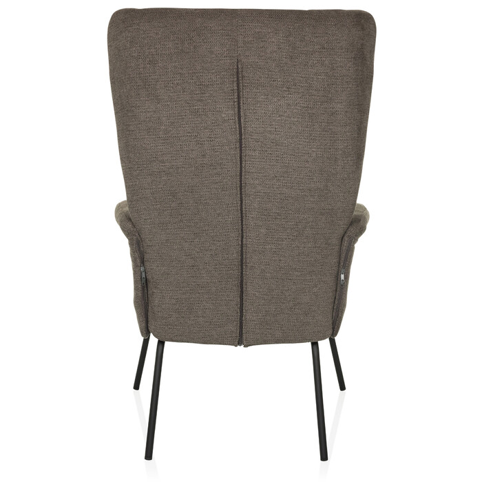 Крісло-релакс / Крісло-навушник HAVENIO, тканина темно-сіра, hjh LIVING