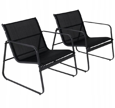 Комплект садових меблів зі штучного ротанга ZD Trading Lato, чорний, 4 предмети