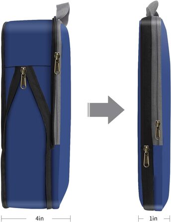 Набір компресійних органайзерів для одягу в подорожі Eono by Amazon, 4 предмети, темно-синій — сумка-пакувальник для валізи та рюкзака