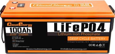 Акумулятор LiFePO4 Cloudenergy 12,8 В 300 Ач, 100 А BMS, 6000 циклів, 10 років, чудово підходить для автономної мережі, дому, автофургону