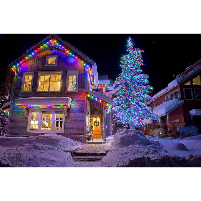 EASTERNSTAR Гірлянда світлодіодна мідний дріт 20м, 200 LED, EU штекер, 8 режимів, вологостійка, для декорування саду, дому, вечірок, святкування Різдва, тепле біле світло