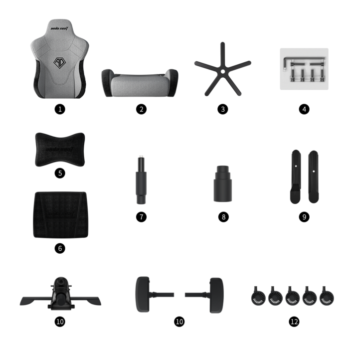 Крісло ігрове Anda Seat T-Pro 2 Grey/Black Size XL