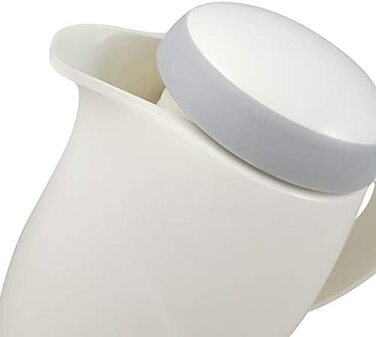 Термос Helios Wave, 1,5 л, пластик, білий, з кришкою-гвинтом, придатний для миття в посудомийній машині