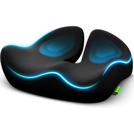 Ортопедична подушка для сидіння AUVON Kontur: для спини, куприка, ішіасу. Ергономічна подушка для офісу, авто, дому. З піною з пам'яті високої щільності.