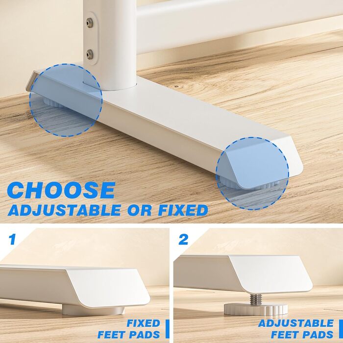 Підставка для телевізора TVON: для плоских та вигнутих екранів 60-86 дюймів, регульована висота, до 68 кг, VESA 800x600 мм, білий