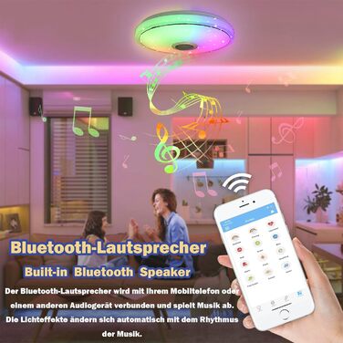 Стельовий світлодіодний світильник LZQ з Bluetooth-динаміком, 36 Вт RGB з регулюванням яскравості, управління через додаток