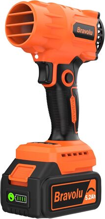 Акумуляторний повітродувач Bravolu 21V, 210 км/год, 4.0 Ah, 6 швидкостей (5200mAh)