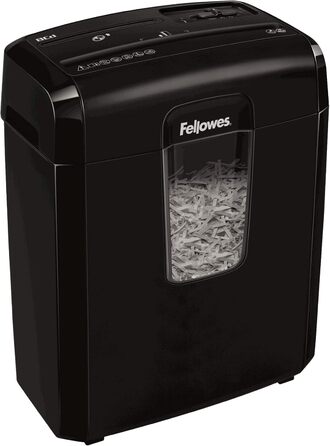Fellowes LX50 – Шредер для офісу та дому, 8 листів, Cross Cut, 17л кошик, чорний