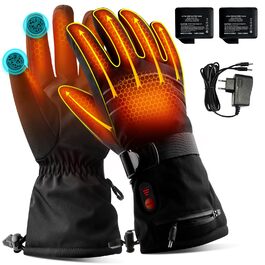 Електричні гріючі рукавички ABXMAS для чоловіків та жінок, 7.4V 3200mAh, XL, Чорний