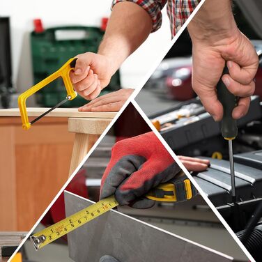 Набір інструментів TLGREEN 198 предметів в кейсі: побутові інструменти з тріскачкою, набір головок, викрутки, універсальний інструментальний набір (жовто-чорний)