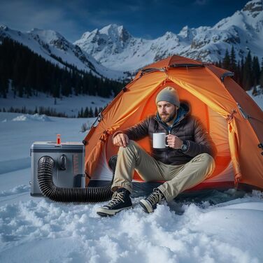 Дизельний опалювач VEVOR 8 кВт, 12/24V, портативний, з Bluetooth, пультом ДУ та LCD, 5л бак, для вантажівок та автодому