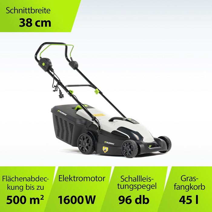 Електричний газонокосарка Murray LE320E 2-в-1: 1200W, ширина косіння 32 см, об'єм травоспіральної коробки 27 л, ергономічна ручка, захист від перевантаження