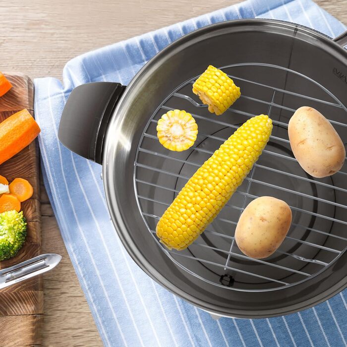 Глювайнер Ribelli 22L з нержавіючої сталі: дозатор гарячих напоїв, регулювання температури 30-100°C, також як пароварка