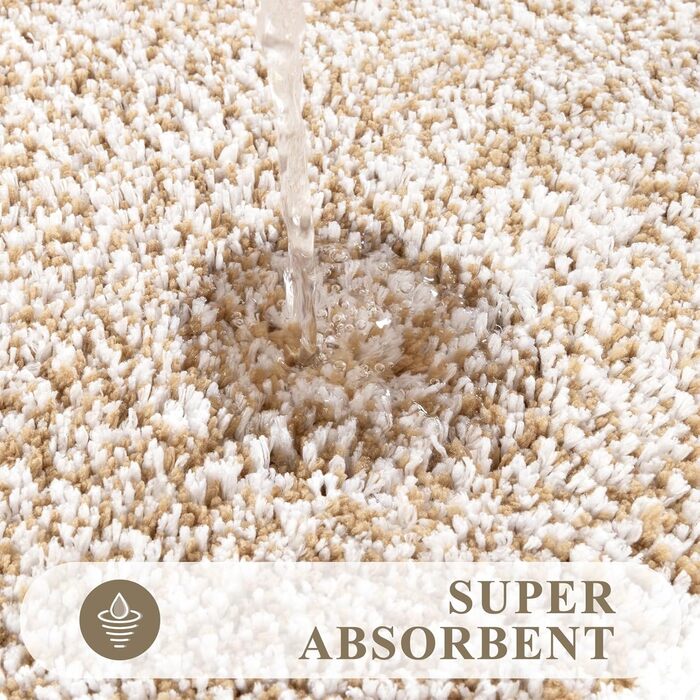 Набір килимків для ванної кімнати Pauwer: 3 шт. (душовий килимок, килимок для туалету), мікрофібра, плюш, антиковзаючі, машинне прання, 18'x26'+18'x48'+U Shape 20'x24', хакі