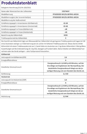 Мобільний кондиціонер COSTWAY 14000 BTU з повітропроводом, 5-в-1: охолодження, обігрів, осушення, вентиляція, нічний режим, для приміщень до 135 м³, керування через додаток і пульт, автоматичне розморожування