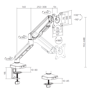 Настільне кріплення для монітора OfficePro MA441W