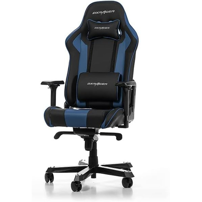 Ігрове крісло DXRacer King K99, шкірозамінник, Чорно-Синій, до 200 см