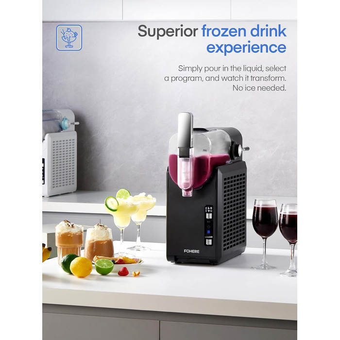Машина для приготування сляш та коктейлів 2L, 5-в-1, Quickfreeze Technology, для дому