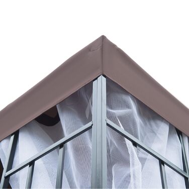 Намет для саду з москітною сіткою та бічними стінками, вечірній намет з подвійним дахом, садовий/фестивальний намет 2,97x2,97 м