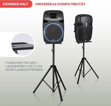 Підставка для колонок Pyle, регульована висота 66-132 см, універсальна, для студійних моніторів, міцність 40 кг, пара