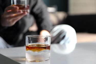 Набір склянок для віскі LIITON American Peaks Kristall 4 шт., 300 мл, для охолодження коктейлів, преміум якість