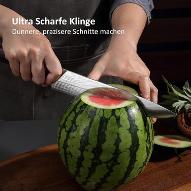 PAUDIN Profi Кухонний ніж 23см з нержавіючої сталі, ергономічна ручка, для професіоналів та любителів, ідеальний подарунок для кулінарів