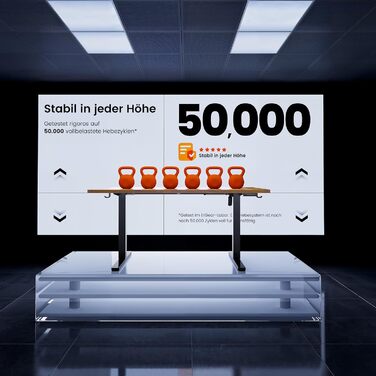 Електричний регульований стіл ErGear 160x80 см з 4-ма пам'ятними настройками, з'єднувальною пластиною, для дому та офісу, вінтажний колір дерева