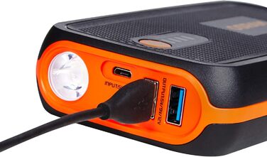 Osram BATTERYstart 400: Літієвий пусковий пристрій 2000A 12V з Powerbank, для бензинових та дизельних двигунів до 8L/4L, 16800mAh