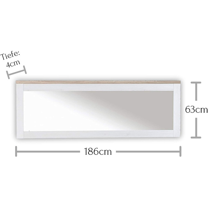 Комод-тумба Stella Trading ROMANCE з ламінату Сібіу Ларч / Дуб Сан Ремо - стильний комод у сільському стилі з великим об'ємом для вітальні - 186 x 100 x 46 см (Ш/В/Г)