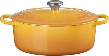 Le Creuset Signature Бра́тниця з чавуну з кришкою, овальна, 29 см, 8.9 л, для всіх плит (в т.ч. індукційних), вишнево-червоний колір