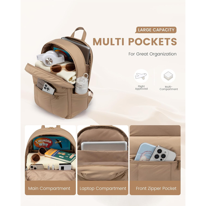 LOVEVOOK Рюкзак для жінок, середнього розміру, для підлітка, дівчини, студентки. Елегантний, з відділенням для ноутбука 15.6