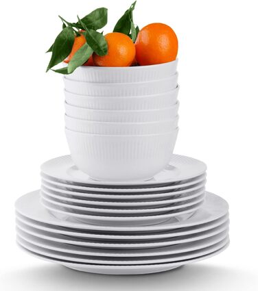 Набір столового посуду на 12 персон - Набір тарілок LARIS 36 шт. - Обідній сервіз - Набори столового посуду - Комбінований сервіз на 12 персон - Сервіз - Посуд кольоровий - Столовий посуд
